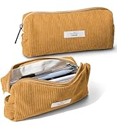 Purbert Pencil Bag Pen Case, Soft Corduroy Small Pencil Pouch Organizer with Zipper, Cute Pencil ...
