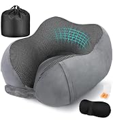 Cirorld Neck Pillow for Traveling, Travel Pillows for Airplanes,100% Pure Memory Foam Travel Neck...