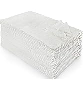 Nouvelle Legende Ribbed Bar Mop Towel, Cotton, 16 by 19 Inches, White, Pack of 25