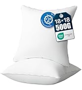 Phantoscope Hypoallergenic Throw Pillows Insert, 100% Virgin Fiber Throw Pillows - Indoor Pillow ...
