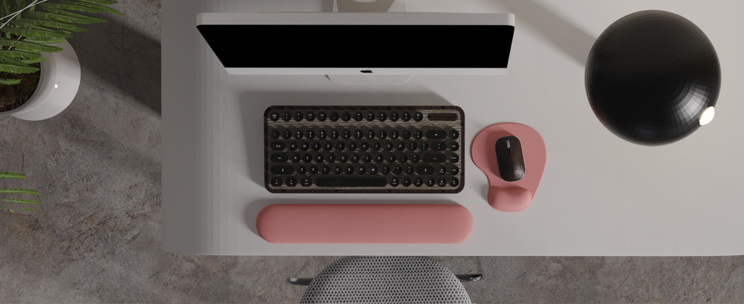 Office Mousepad with Gel Wrist Support pink