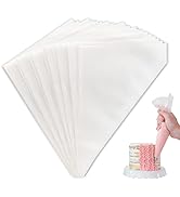ilauke Piping Bags 15 inch 200PCS Pastry Bags Disposable Extra Thick Icing Bags for Frosting Cook...