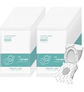 20 Pack Toilet Seat Covers Disposable, Portable Toilet Seat Cover for Travel Waterproof Potty Cov...