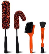 YeewayVeh 4PCS Car Wheel Cleaning Kit, Microfiber Bendable Wheel and Rim Brush,Tire Brush and Dou...