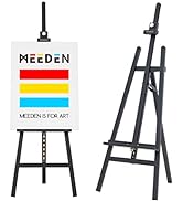 MEEDEN Wooden Easel for Painting / Display Adjustable Height 57" to 76", Holds Canvas up to 43", ...