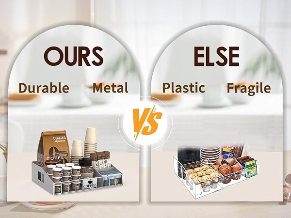 Metal Coffee Station Organizer