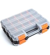 Plastic Tool Box,NOEAIKE Double Side Tool Organizer Small Parts Tool Box Hardware Organizer with ...