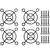 Easycargo 4pcs 40mm Black Fan Grill/Guard with Screws + Nuts (4 Pack)