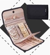 BELALIFE Travel Jewelry Organizer Case, Foldable Jewelry Storage Roll for Earrings, Necklaces, Ri...