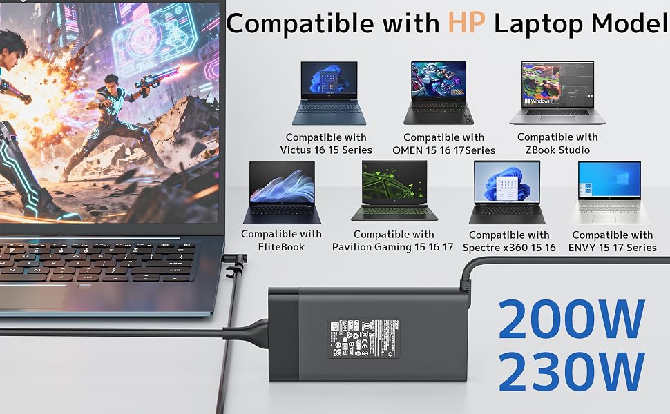 compatible with HP OMEN Victus ZBook EliteBook Pavilion Laptop Model