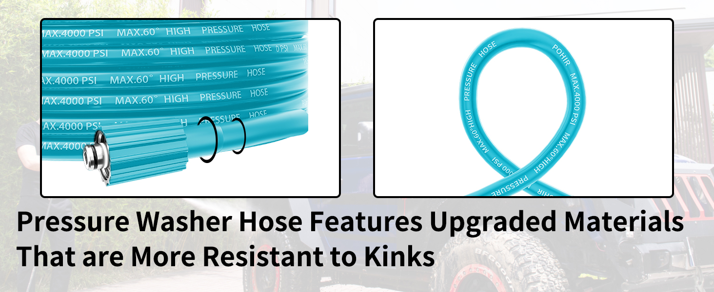 Pressure washer hose and gun