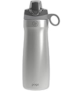 Pogo Vacuum Insulated Stainless Steel Water Bottle with Leak Proof Chug Lid and Silicone Carry Lo...