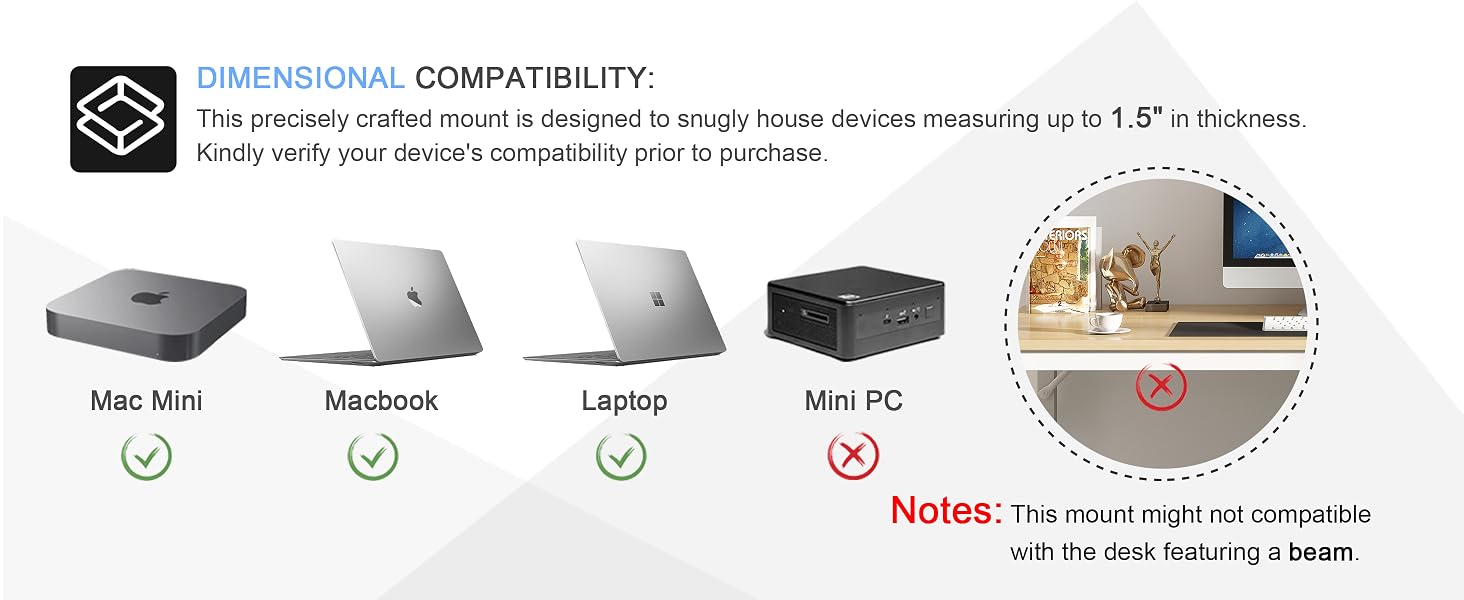 IFCASE Under desk laptop mount