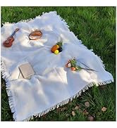 horwia 70''x 70''Extra Large Picnic Outdoor Blanket,Foldable Blankets Gingham Picnic Mat for Camp...