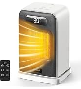 FLANUR Space Heater, Portable Heaters for Indoor Use with Remote, 4 Modes | ECO, 70° Oscillation,...