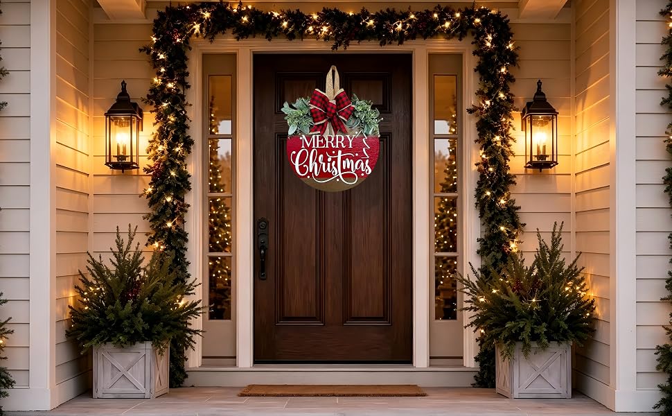 Merry Christmas sign for front door