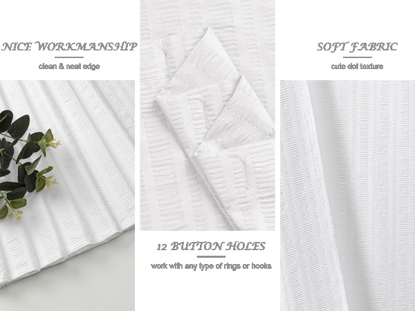 White Textured Curtain