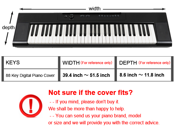 88 key keyboard dust cover