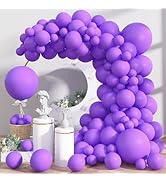 Purple Balloons, 113Pcs Different Sizes Lavender Balloon Garland Arch Kit, 5 10 12 18inch Lilac L...