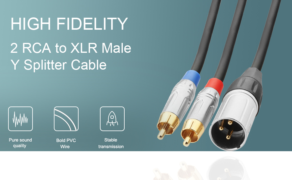 dual rca to xlr Y-cable