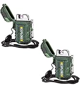 2 PCS Rechargeable Waterproof Lighter,Arc Lighter,Flameless Electric Lighter Plasma Lighters for ...