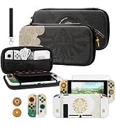 RHOTALL Switch Carrying Case for Zelda Tears of the Kingdom, Accessories Kit for Nintendo Switch ...