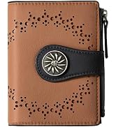 Tipmile Small Wallet Women Bifold RFID Blocking Card Holder Leather Wallets with Zipper Coin Pocket