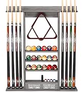 GSE 8 Pool Cue Wall Rack with Score Counter, Pool Cue Stick Hanging Wall Mounting Rack Only, Hold...