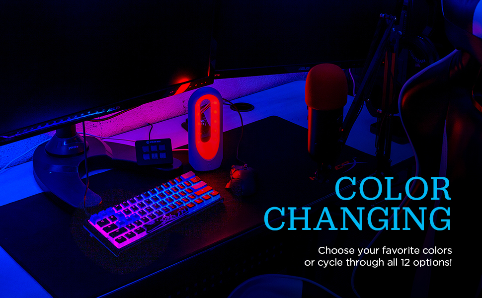 color changing table top lamp night light game room gaming