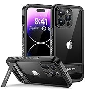 Lanhiem for iPhone 14 Pro Max Case with Kickstand, IP68 Waterproof Dustproof Built-in Screen Prot...