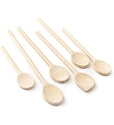 tuuli Kitchen - 6-Piece Wooden Spoons Cooking Utensils Set, Specially Designed Solid Beechwood Ki...