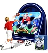 6FT Giant Football Toss & Soccer Dart Board Game, Inflatable 2-Sided Outdoor Yard Game with Pump,...