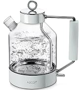 Electric Kettle, ASCOT Electric Tea Kettle 1.6L 1500W Glass Electric Kettle,Gold Stainless Steel,...