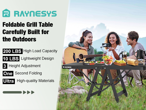 folding grill table
