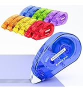 Marsrock Double-Sided Tape Roller for Scrapbooking 12-Pack(0.31IN x 30FT) Adhesive Tape Glue Runn...