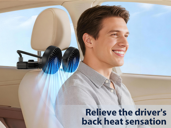 xuenair car fan usb has sturdy flexible hose arms for a more stable hovering angle