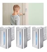 3 Pack Door Reinforcement Lock – 800 lbs Anti-Kick Home Security Locks for Inward Swinging Doors,...