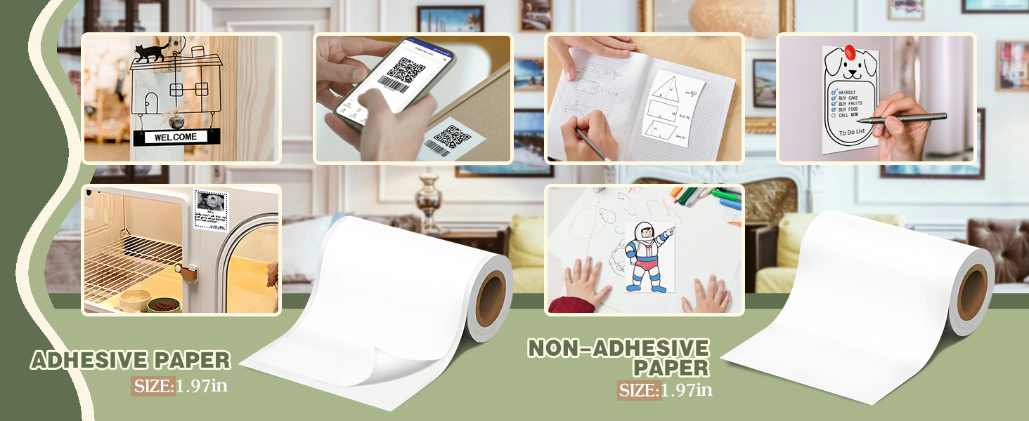 Portable Mini Bluetooth Label Maker with 6 Rolls of Different Tape