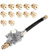 Lemfema Natural Gas/Propane Grill Conversion Kits, Pressure Regulator Valve with Orifice Nozzle, ...