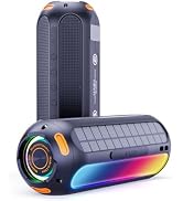 ABFOCE Magnetic Bluetooth Speaker, Golf Speaker with Solar Charging 30H Playtime, 7 Colorful Flas...