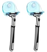 Dwuww 2Pcs Blue Suction Cup Hooks Removable Hook Razor Holder Transparent No Trace Wall Hanger Hooks
