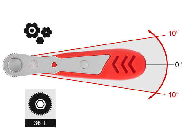 ratcheting offset screwdriver