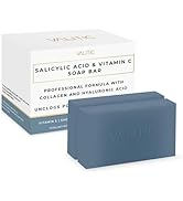 VALITIC Salicylic Acid and Vitamin C Soap Bar - Facial Cleanser and Exfoliating Body Wash for Bla...