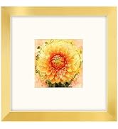 SNXJWA Gold 8x8 Frame with Mat for 4x4 Display, Desk Wall Square Photo Frame for Horizontal and V...