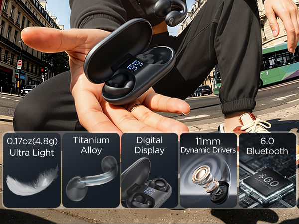 open ear clip-on earbuds