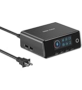 240W GaN Charger, 6-Port USB C Charger with 140W Max PD 3.1 Port, TFT-Screen Display Desktop Char...