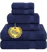Cotton Paradise 6 Piece Towel Set, 100% Turkish Cotton Soft Absorbent Towels for Bathroom, 2 Bath...