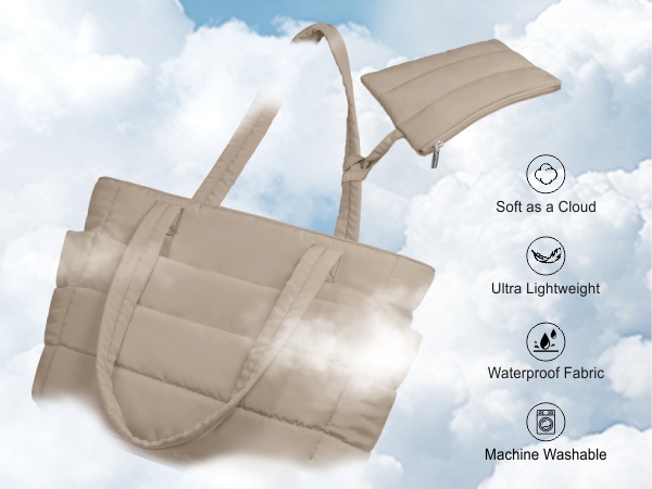 puffy tote bag