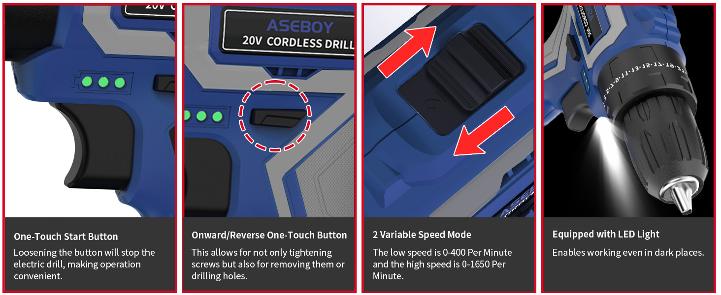 battery operated drill set with charger