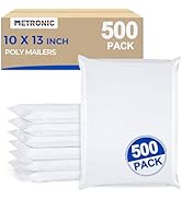 Metronic Poly Mailers 10x13 Inch 500 Pack Shipping Bags for Clothes Bulk,Self Adhesive Shipping E...